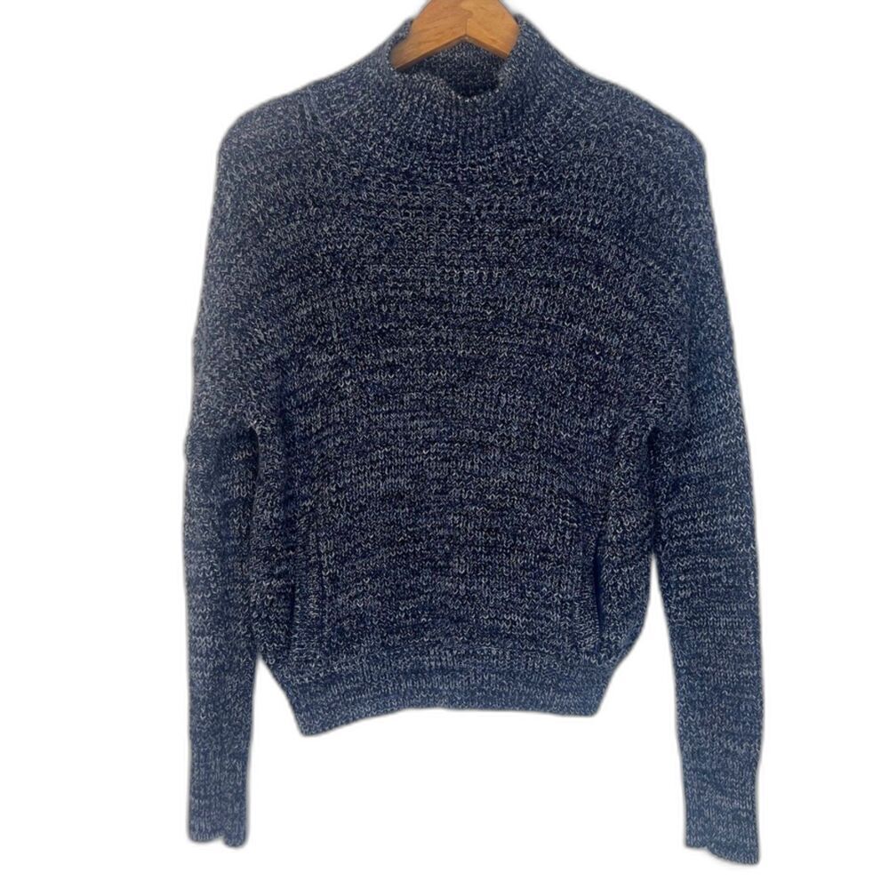 Victorias Secret Knit Pullover Sweater Mock Neck Front Pockets Fitted Size Small